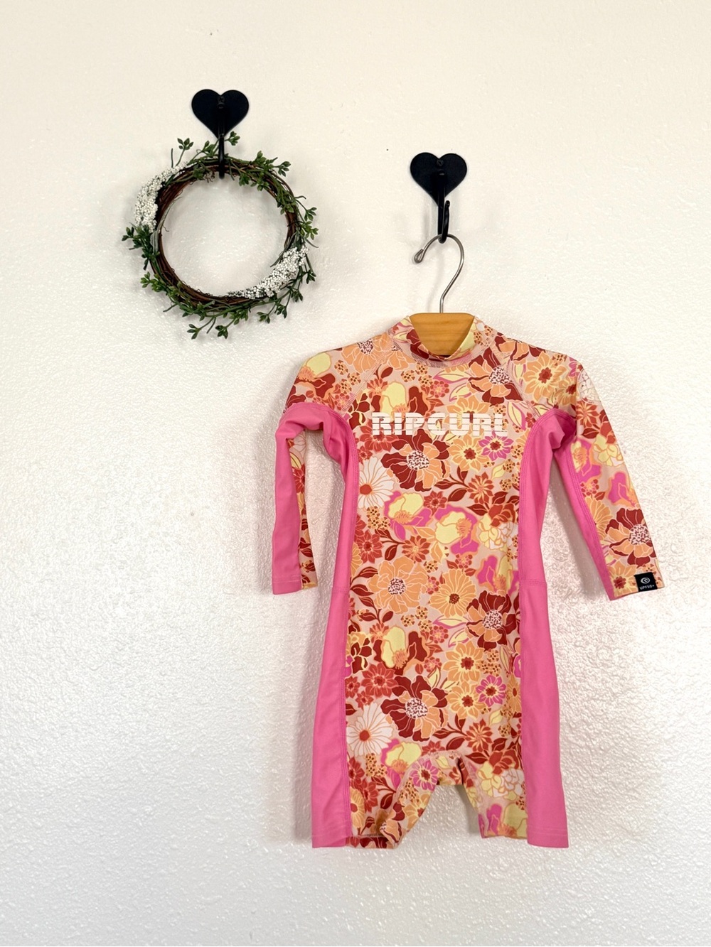 Rip Curl Toddler Floral Long Sleeve UPF 50+ SpringSuit Swimsuit Size 2